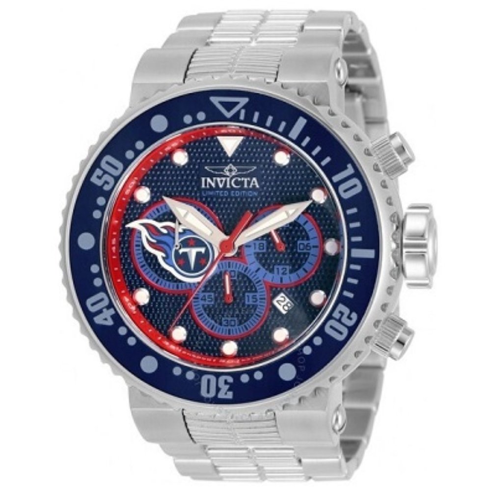 🏈🆕 INVICTA- NFL TENNESSEE TITANS CHRONGRAPH QUARTZ WATCH - MEN